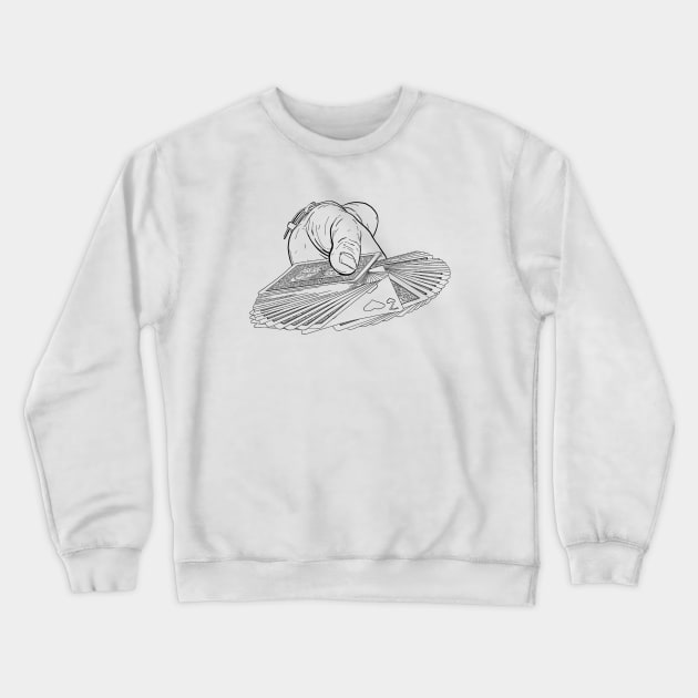 Seven of Hearts Crewneck Sweatshirt by The Hermit Magic Magazine